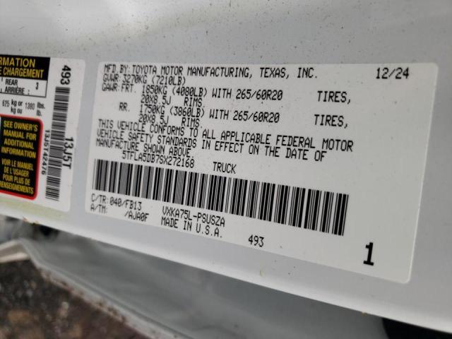 2025 TOYOTA TUNDRA CRE 5TFLA5DB7SX272168