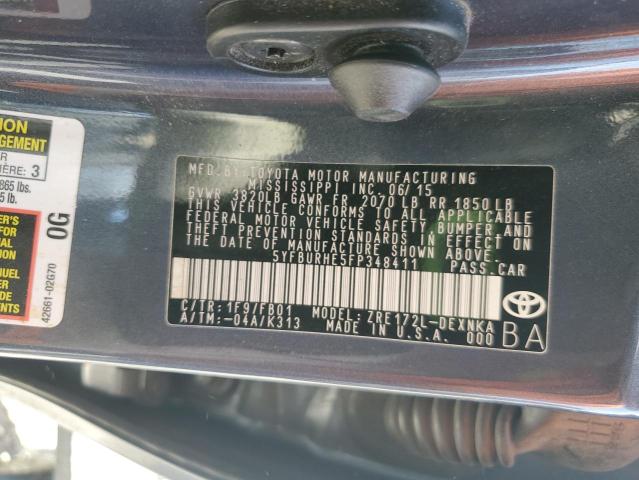 2015 TOYOTA COROLLA L #3296253470