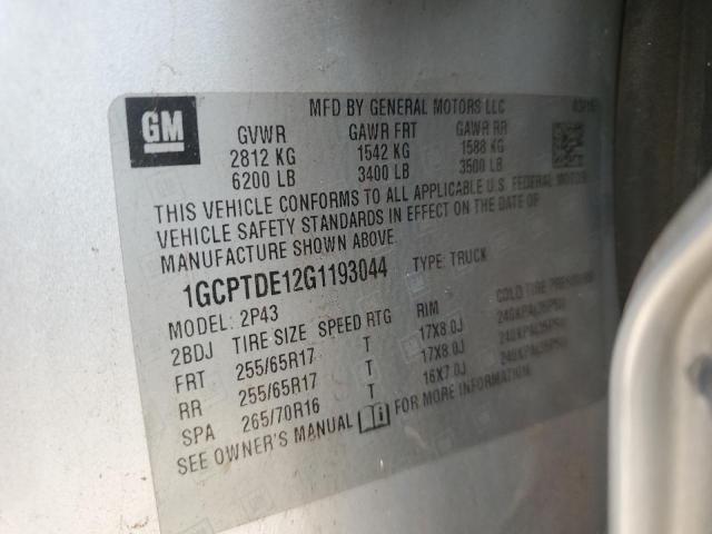 2016 CHEVROLET COLORADO Z 1GCPTDE12G1193044