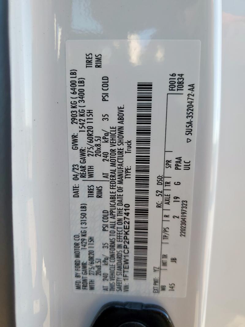 2023 FORD F150 SUPER - 1FTEW1CP2PKE27410