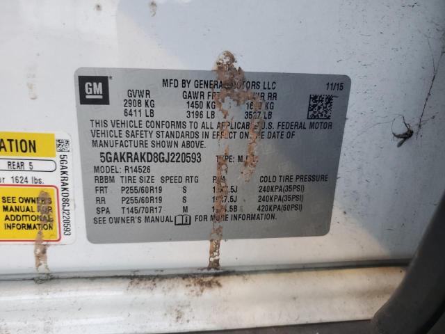 2016 BUICK ENCLAVE - 5GAKRAKD8GJ220593