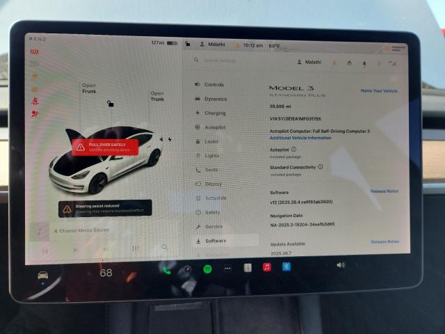 2021 TESLA MODEL 3 5YJ3E1EA1MF031755