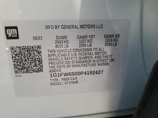 2023 CHEVROLET BOLT EV 1LT 1G1FW6S00P4192427