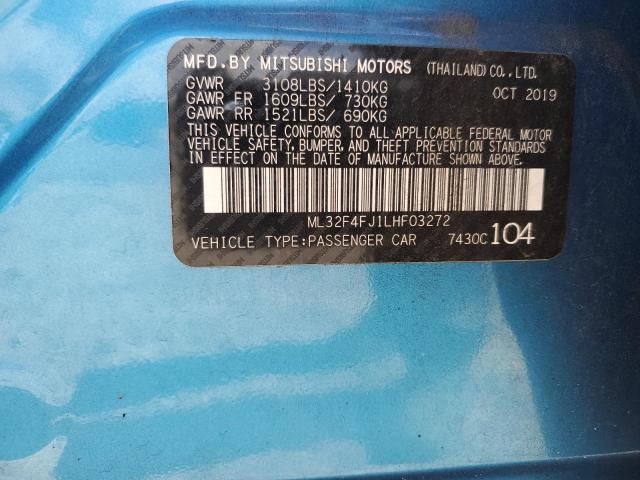 2020 MITSUBISHI MIRAGE G4 ML32F4FJ1LHF03272