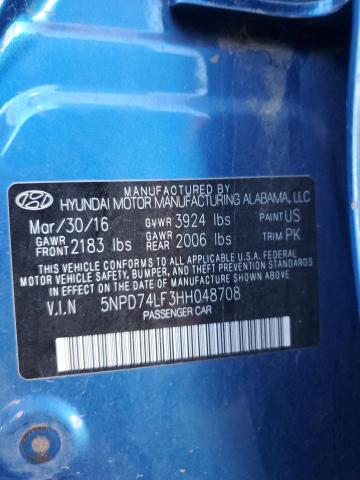 2017 HYUNDAI ELANTRA SE #3294649031