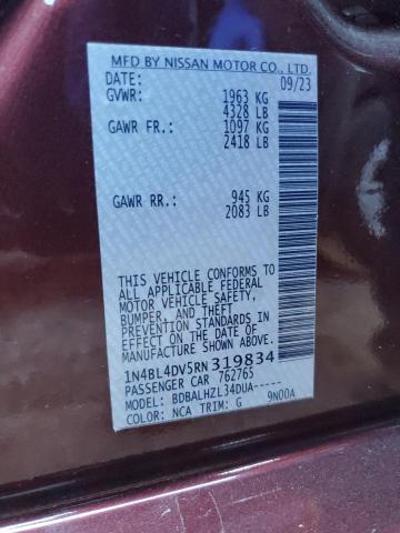 2024 NISSAN ALTIMA SV 1N4BL4DV5RN319834