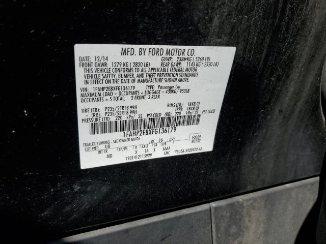 2015 FORD TAURUS SEL 1FAHP2E8XFG136179