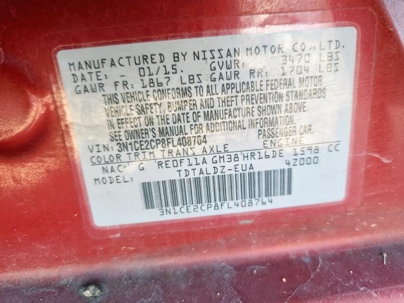 2015 NISSAN VERSA NOTE 3N1CE2CP8FL408764