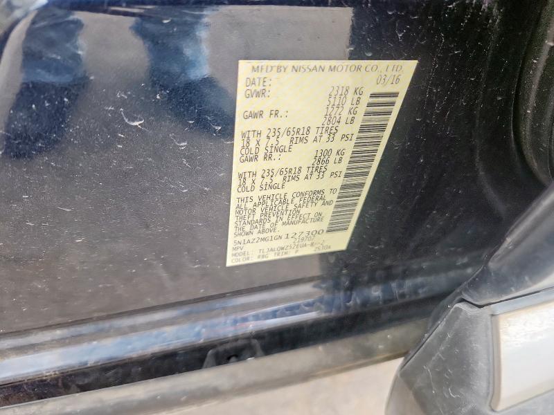 2016 NISSAN MURANO S - 5N1AZ2MG1GN127300