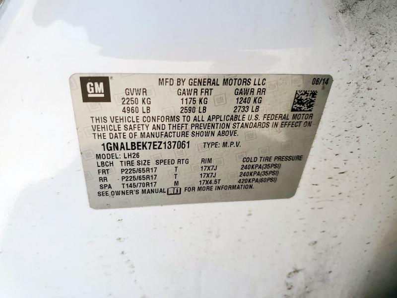 2014 CHEVROLET EQUINOX LT #3298128136