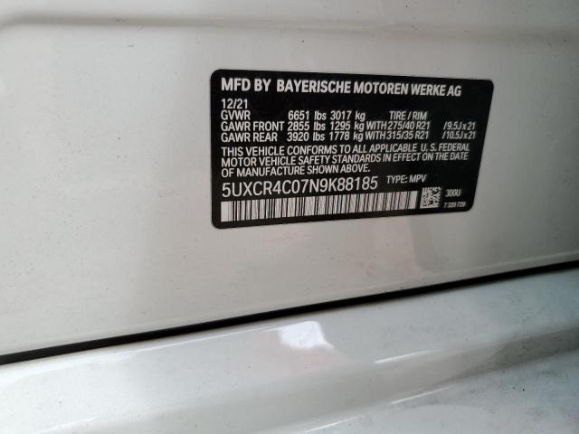 2022 BMW X5 SDRIVE 5UXCR4C07N9K88185