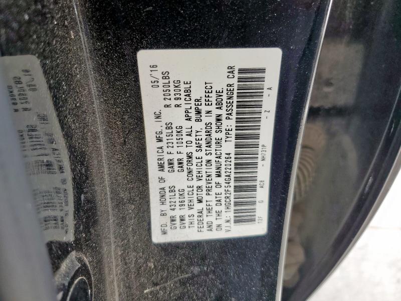 2016 HONDA ACCORD SPO 1HGCR2F54GA220264