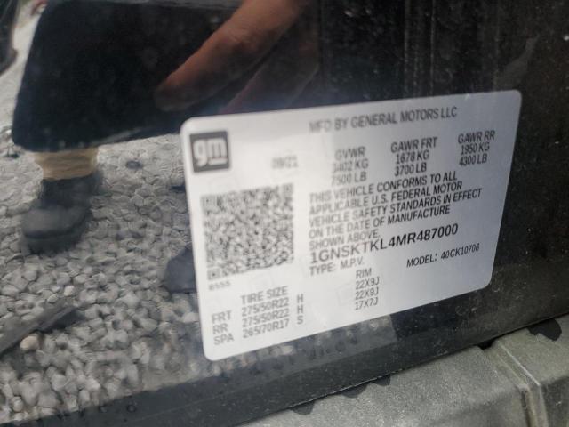 2021 CHEVROLET TAHOE K150 - 1GNSKTKL4MR487000