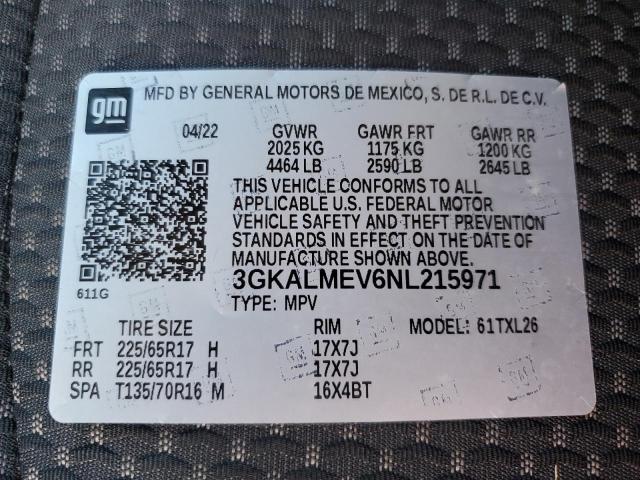 2022 GMC TERRAIN SL 3GKALMEV6NL215971