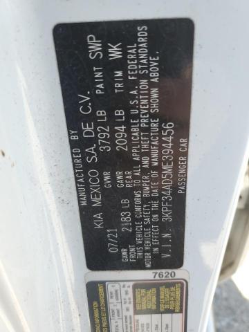 2021 KIA FORTE GT L 3KPF34AD5ME394456