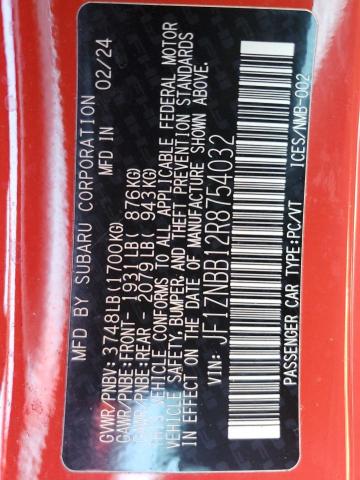 2024 TOYOTA GR 86 JF1ZNBB12R8754032