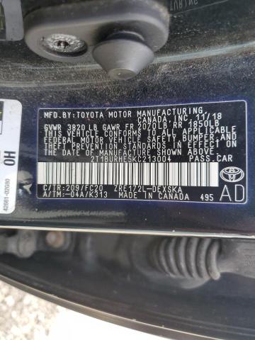 2019 TOYOTA COROLLA L #3290412766