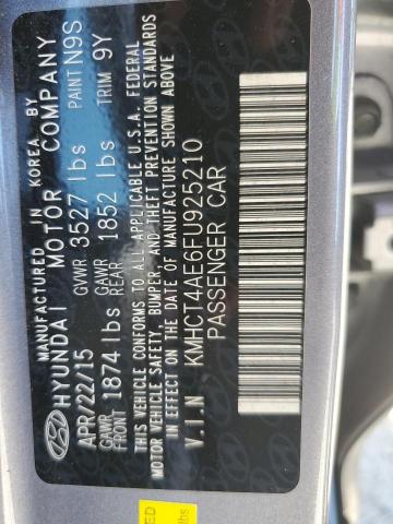 2015 HYUNDAI ACCENT GLS KMHCT4AE6FU925210