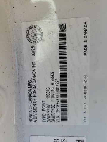 2025 HONDA CIVIC SPORT 2HGFE4F87SH014297