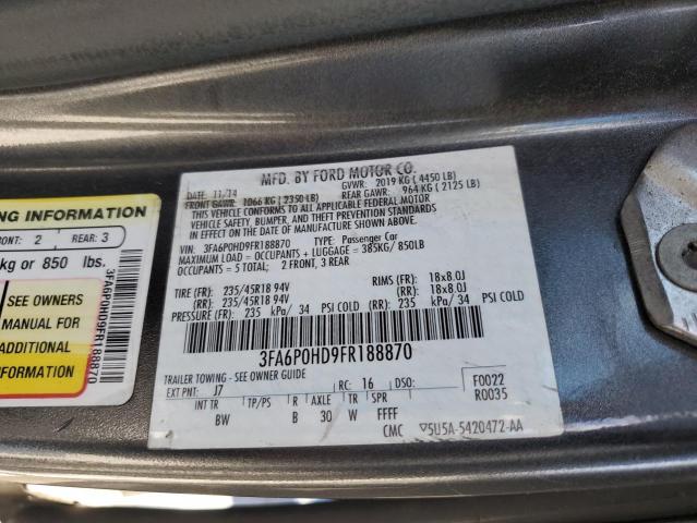 2015 FORD FUSION SE - 3FA6P0HD9FR188870
