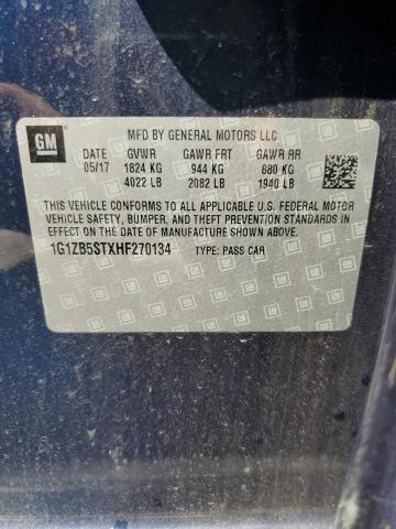 2017 CHEVROLET MALIBU LS 1G1ZB5STXHF270134