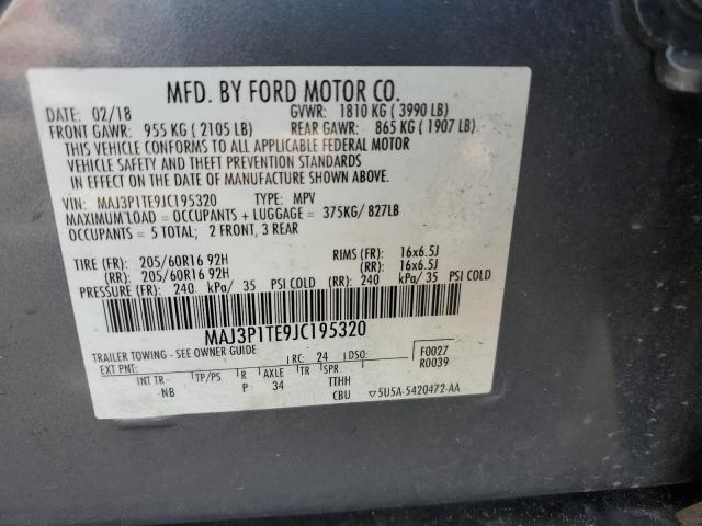 2018 FORD ECOSPORT SE MAJ3P1TE9JC195320