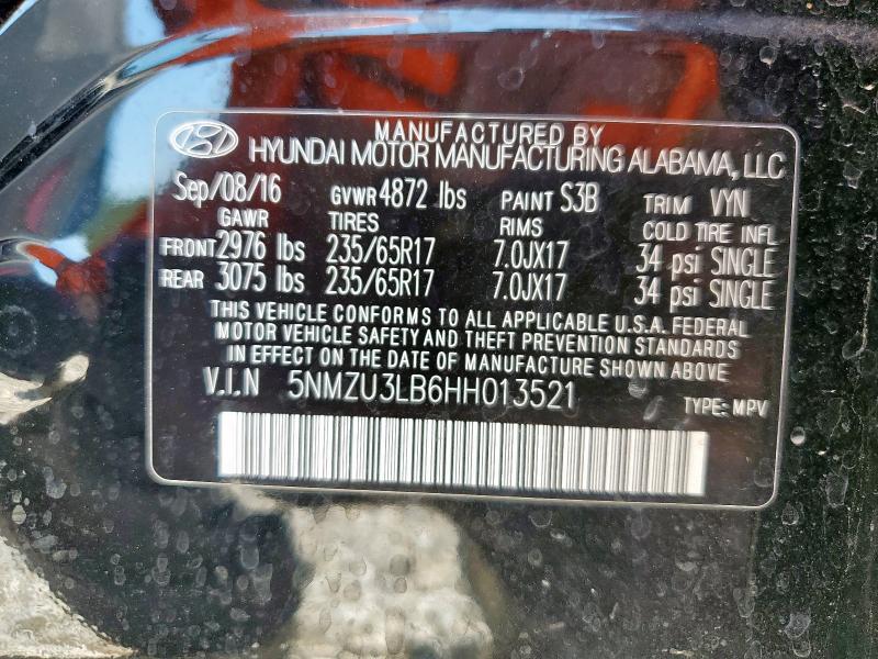 2017 HYUNDAI SANTA FE S - 5NMZU3LB6HH013521