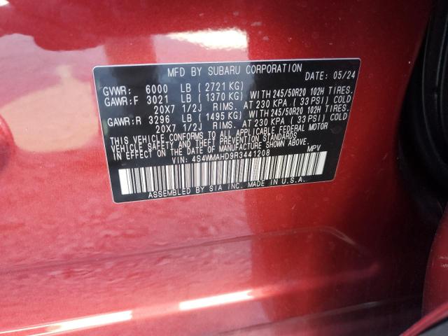 2024 SUBARU ASCENT ONYX EDITION 4S4WMAHD9R3441208