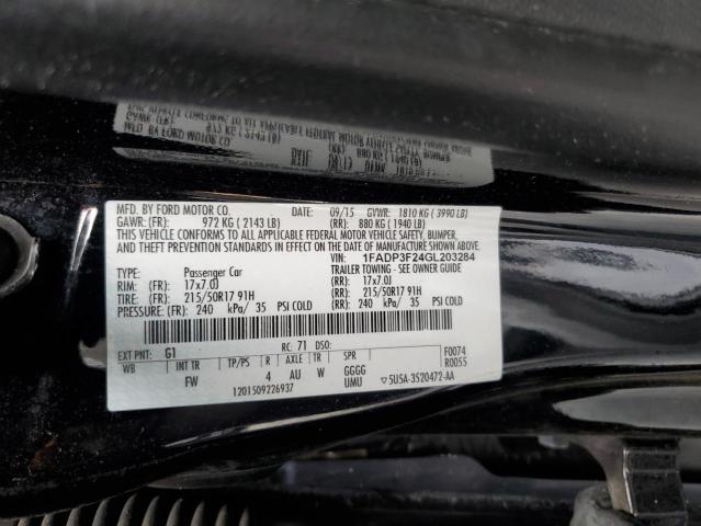 2016 FORD FOCUS SE 1FADP3F24GL203284