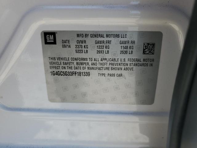 2015 BUICK LACROSSE 1G4GC5G33FF181339