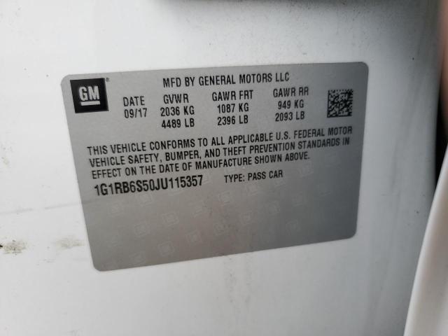 2018 CHEVROLET VOLT PREMI 1G1RB6S50JU115357