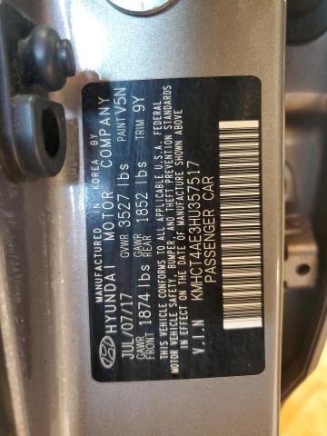 2017 HYUNDAI ACCENT SE KMHCT4AE3HU357517