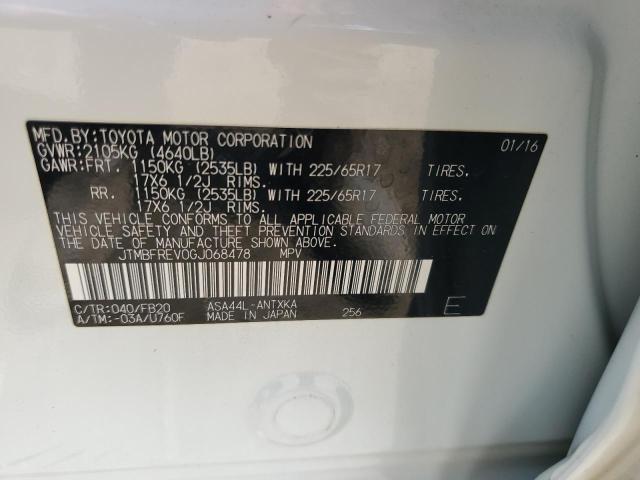 2016 TOYOTA RAV4 LE JTMBFREV0GJ068478