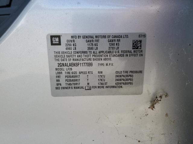 2015 CHEVROLET EQUINOX LS 2GNALAEK6F1177099