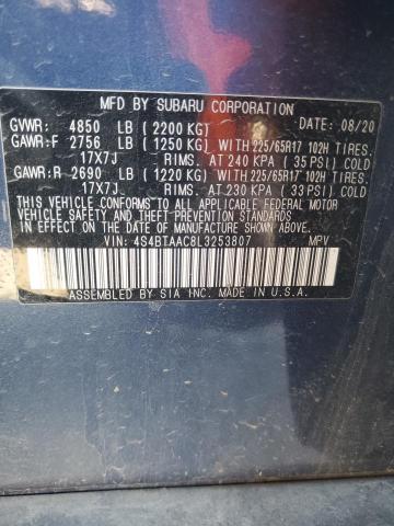 2020 SUBARU OUTBACK - 4S4BTAAC8L3253807