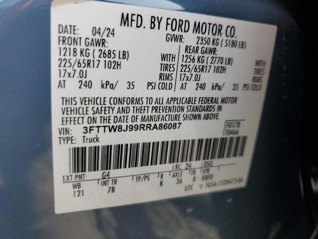 2024 FORD MAVERICK XLT 3FTTW8J99RRA86087