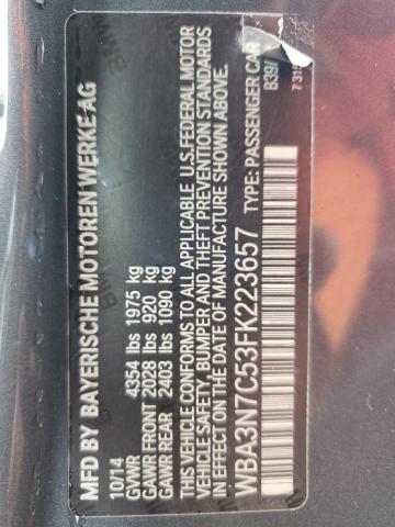 2015 BMW 428 I WBA3N7C53FK223657