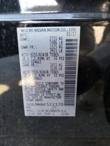 2017 INFINITI QX60 5N1DL0MN8HC522170