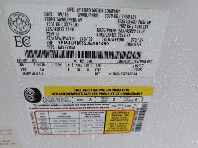 2018 FORD EXPEDITION PLATINUM - 1FMJU1MT5JEA61489