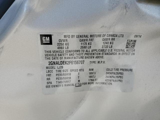 2015 CHEVROLET EQUINOX LT - 2GNALDEK2F6156707