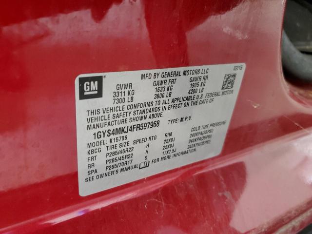 2015 CADILLAC ESCALADE L 1GYS4MKJ4FR597968