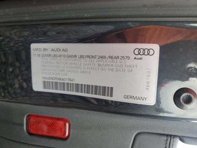 2019 AUDI A5 WAUENCF5XKA017541