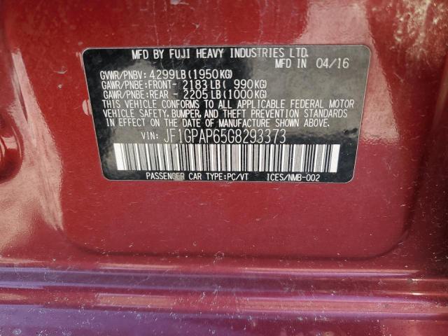 2016 SUBARU IMPREZA SP JF1GPAP65G8293373