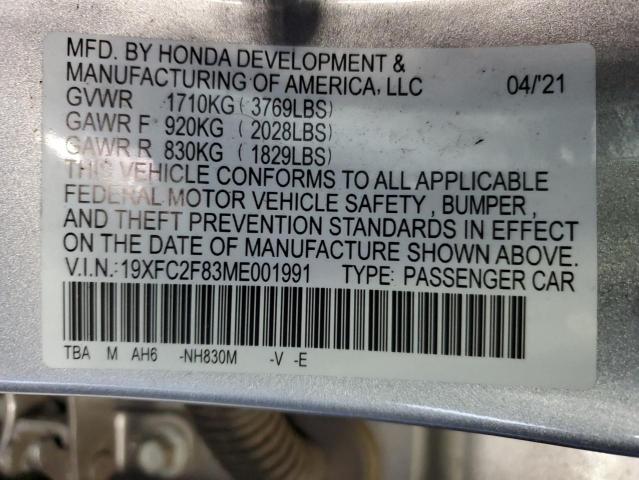 2021 HONDA CIVIC SPOR - 19XFC2F83ME001991