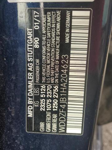 2017 MERCEDES-BENZ E 300 WDDZF4JB1HA204623