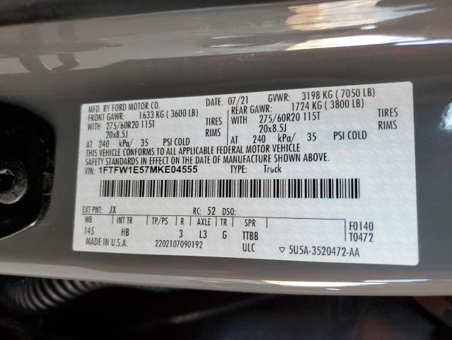 2021 FORD F150 SUPER #3291346143