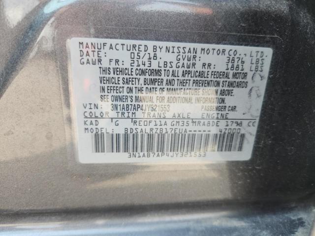 2018 NISSAN SENTRA S - 3N1AB7AP4JY321553
