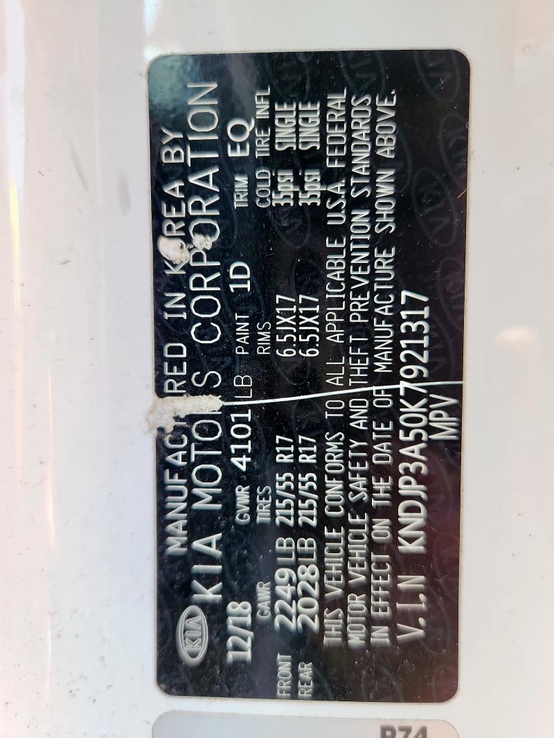 2019 KIA SOUL + - KNDJP3A50K7921317