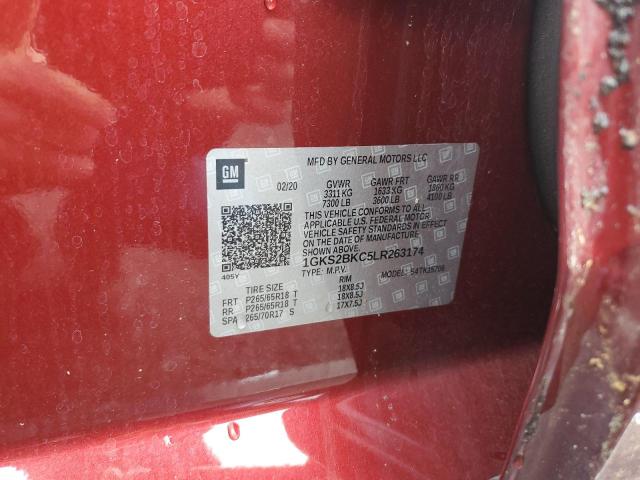 2020 GMC YUKON SLT 1GKS2BKC5LR263174