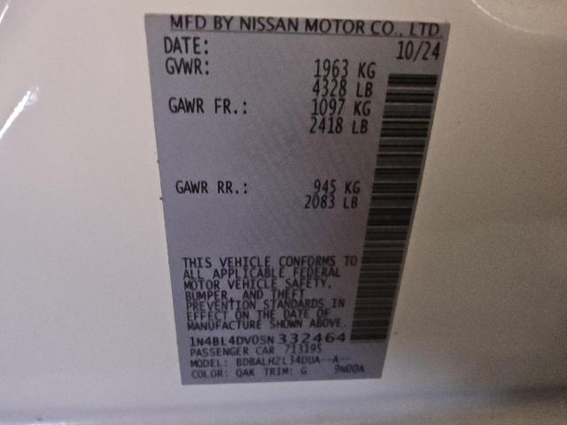 2025 NISSAN ALTIMA SV 1N4BL4DV0SN332464